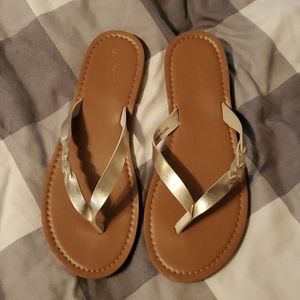 Gold Flip Flops